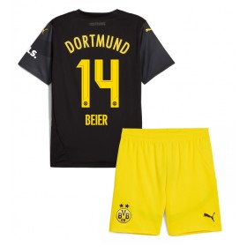 Borussia Dortmund Maximilian Beier #14 Borta Kläder Barn 2024-25 Kortärmad (+ Korta byxor)